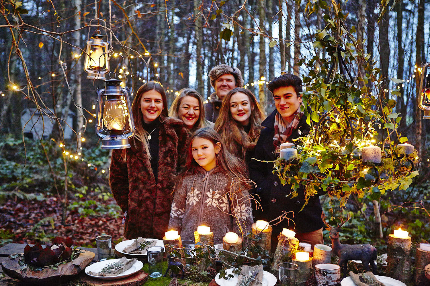 Carolyn and Christian with the family