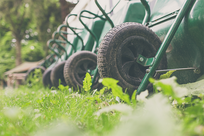 Wheelbarrows should in a field