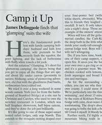 Glamping - Camp It Up article