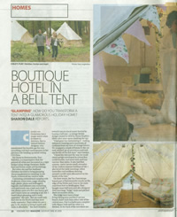 Boutique Hotel In A Bell Tent article